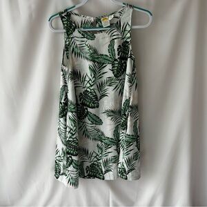 Women’s Tropical Green Leaf Print Women's Dress